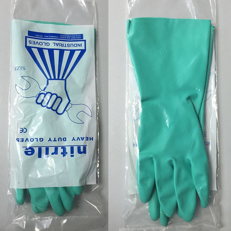 Nitrile Mechanic Glove - 耐衝撃性の耐油性ニトリルハンドプロテクター,耐久性のある弾性ラテックス手袋,4ペア,緑色,8個