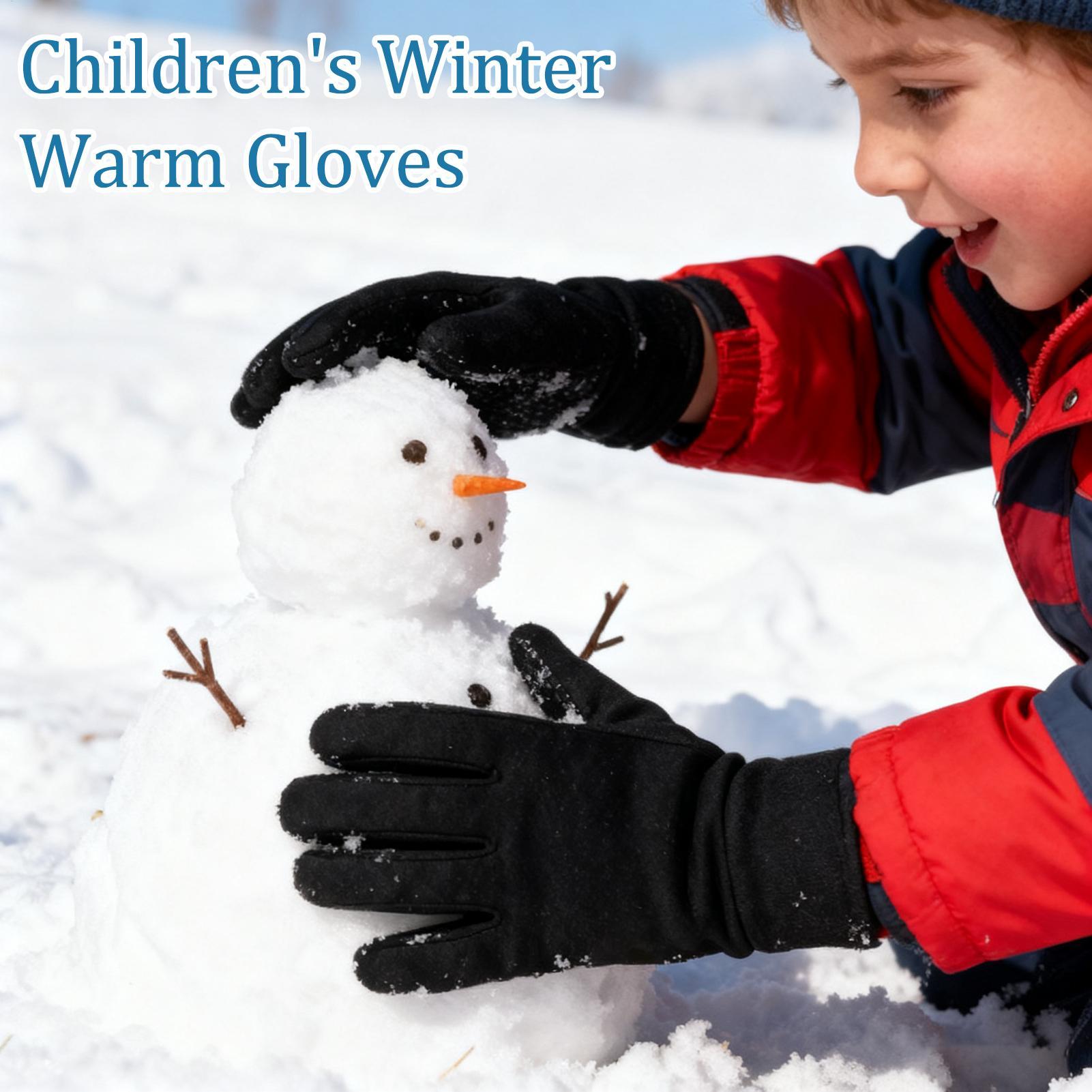 Winter Glove Insulated - 冬用手袋子供用タッチスクリーン断熱手袋子供用断熱ミトン冬用ランニングサイクリングスキー屋外ハイキング