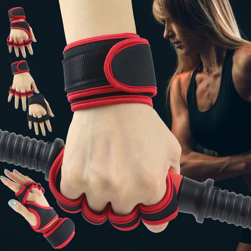 Workout Glove Gym - フィットネス男性女性手袋ジム重量挙げハーフフィンガー手首保護手袋トレーニングダンベル抗カルスアンチスリップ手袋