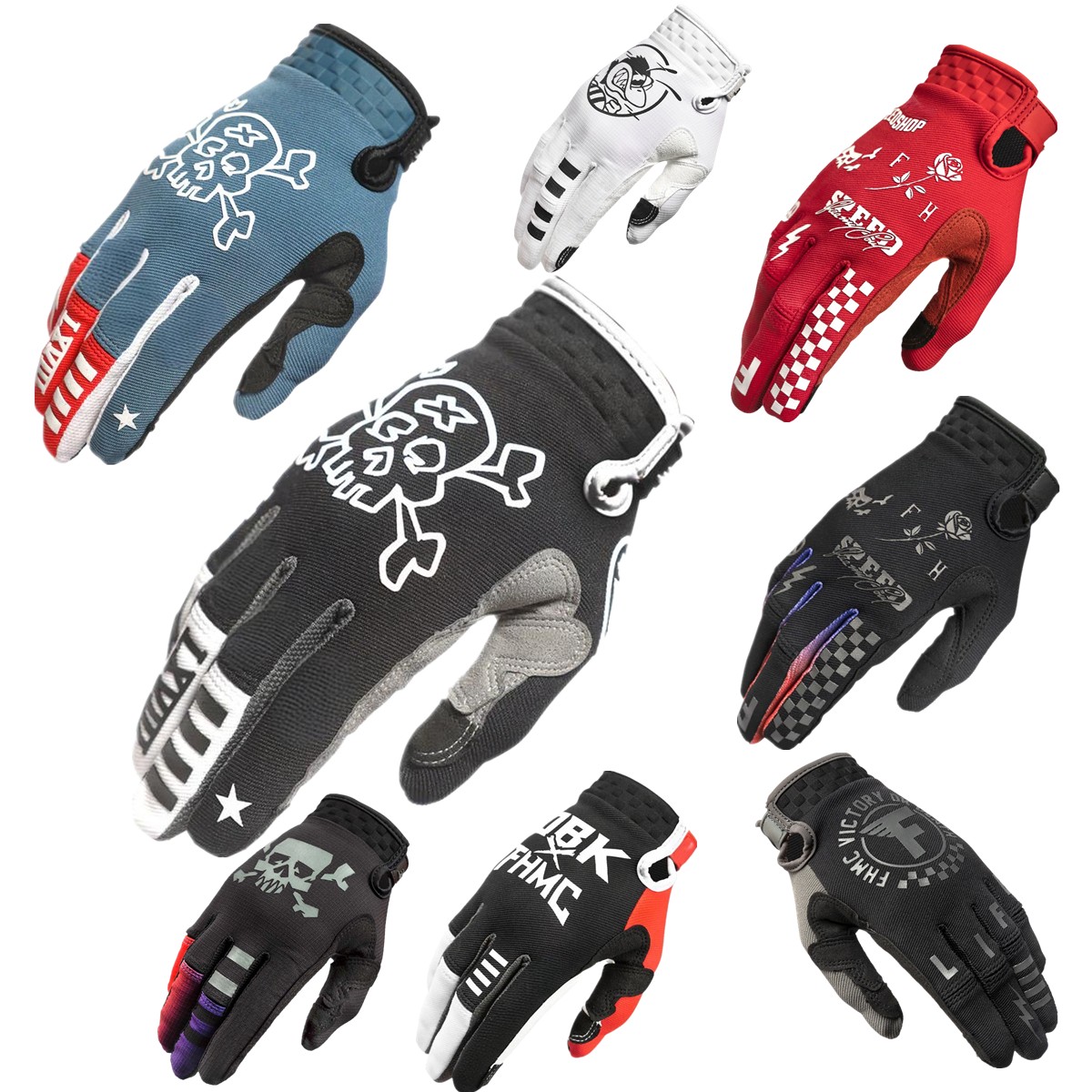 Cycling Glove Padded - FH MX グローブ タッチスクリーン モトクロスグローブ モトライディングバイクグローブ