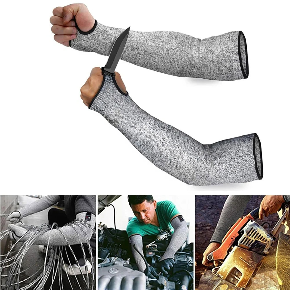 Cut Resistant Glove - レベル 5 安全スリーブ抗カットアーム穿刺手袋切断耐性ブレーサープロテクター家庭用通気性アームガード手袋