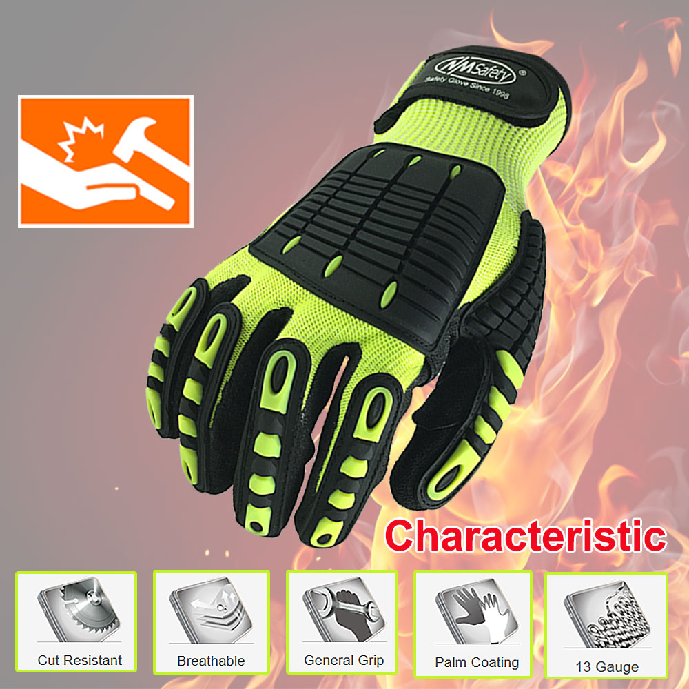 Work Glove Impact - 衝撃吸収用安全手袋,衝撃吸収,振動,耐切断性
