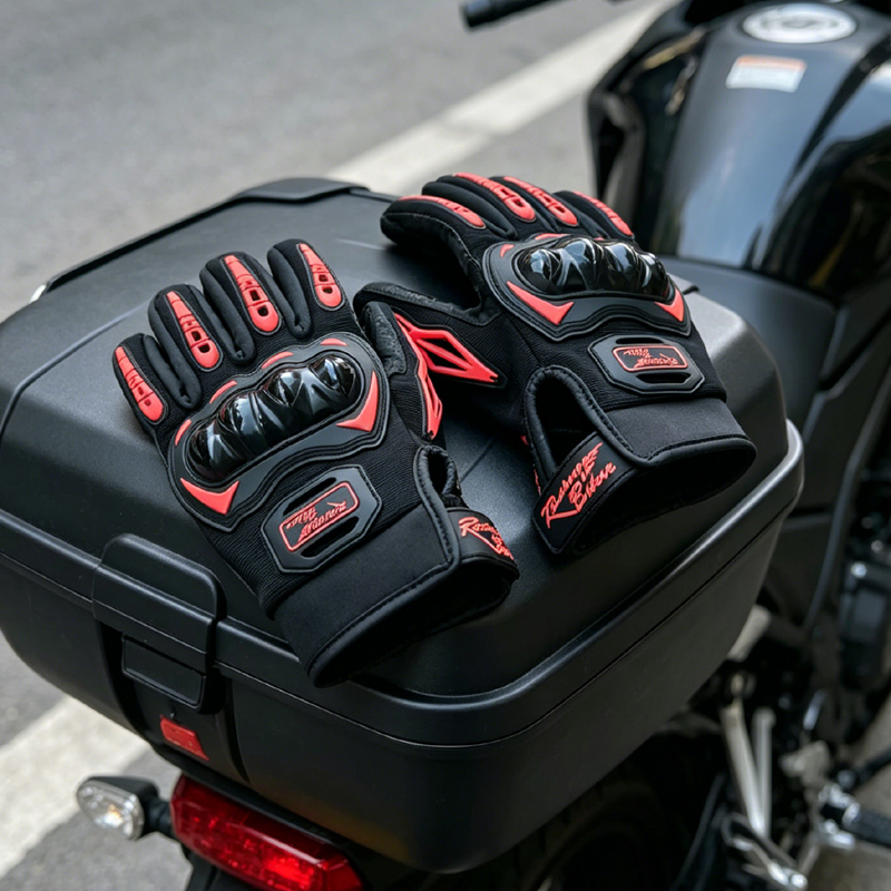 Motorcycle Glove Knuckle - 男性オートバイ手袋夏通気性メッシュタッチスクリーンフルフィンガーナックルアーマーアンチスリップモトクロスレーシング保護具