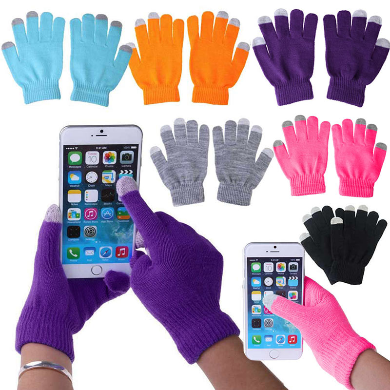 Touchscreen Glove Capacitive - ユニセックス冬用暖かい静電容量式ニット手袋タッチスクリーンスマートフォン用ハンドウォーマー -MX8 電話用手袋タッチスクリーン手袋