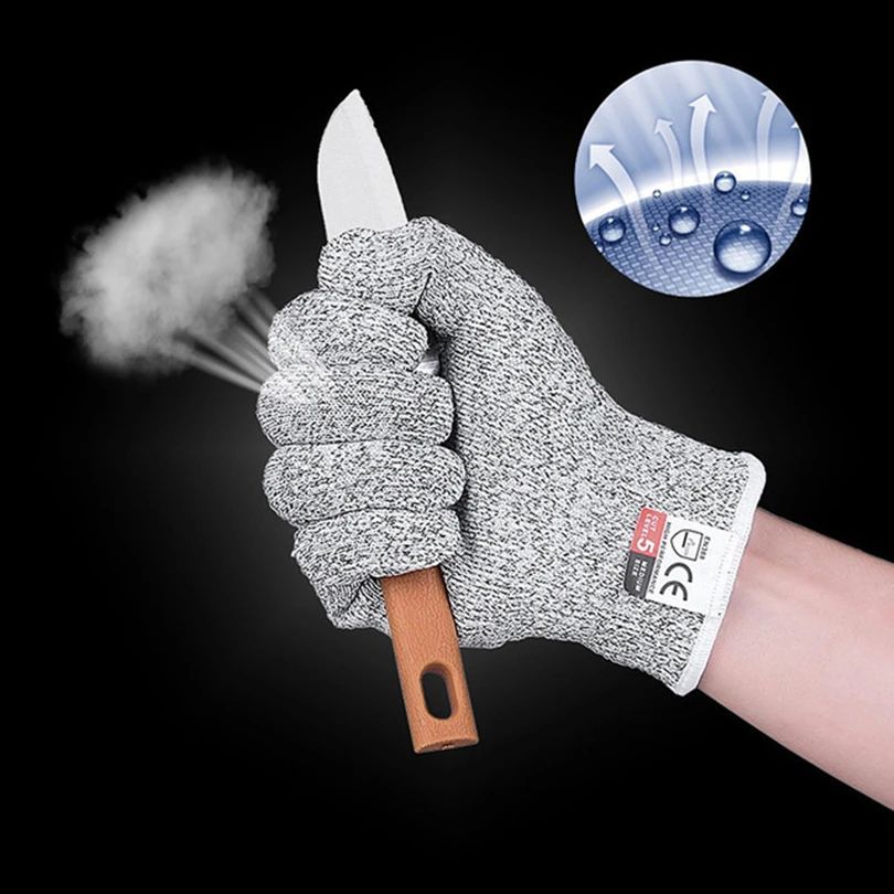 Cut Resistant Glove - HPPEレベル5耐切創手袋 キッチン・ガーデニング用耐切創ニット手袋 耐棘・耐摩耗性ガラス・建築用切断手袋