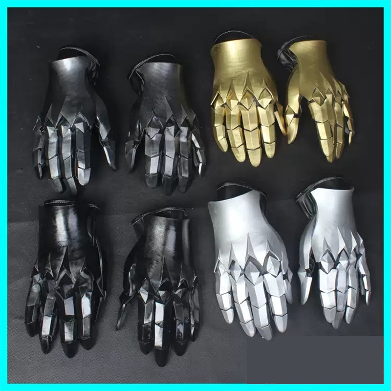 Work Glove Impact - Genシンインパクトパンクコスプレグローブレプリカ、パンクメカニカルナイトアーマー、レトロ小道具、ハロウィーン、クリスマス