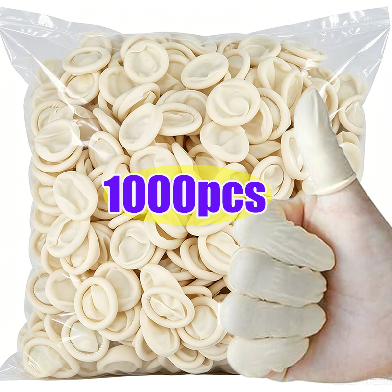 Latex Disposable Glove - 1000 個白使い捨て指サック手袋防塵アンチスリップ多目的耐久性のある指サック指先クリーニングツール