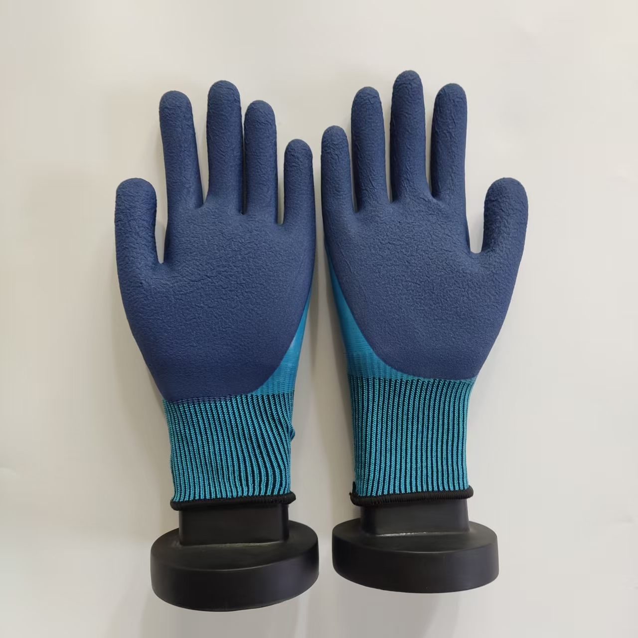 Gardening Glove Waterproof - 1 ペア作業手袋ラテックスコーティング両面防水耐性滑り止め通気性安全手袋庭の建設用