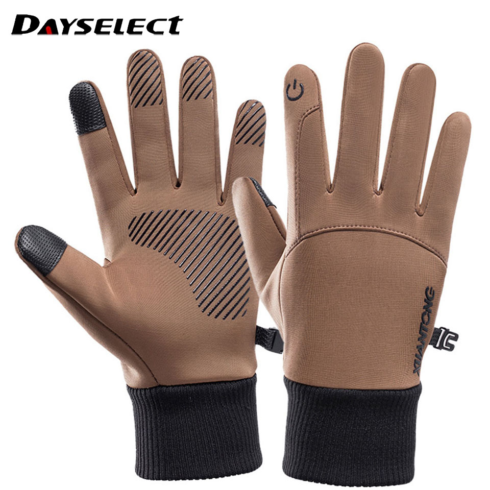 Cycling Glove Padded - タッチスクリーングローブ,パッド入り,暖かい,滑り止め,防水,防風,アウトドア,サイクリング,登山,スキー,秋冬,1ペア