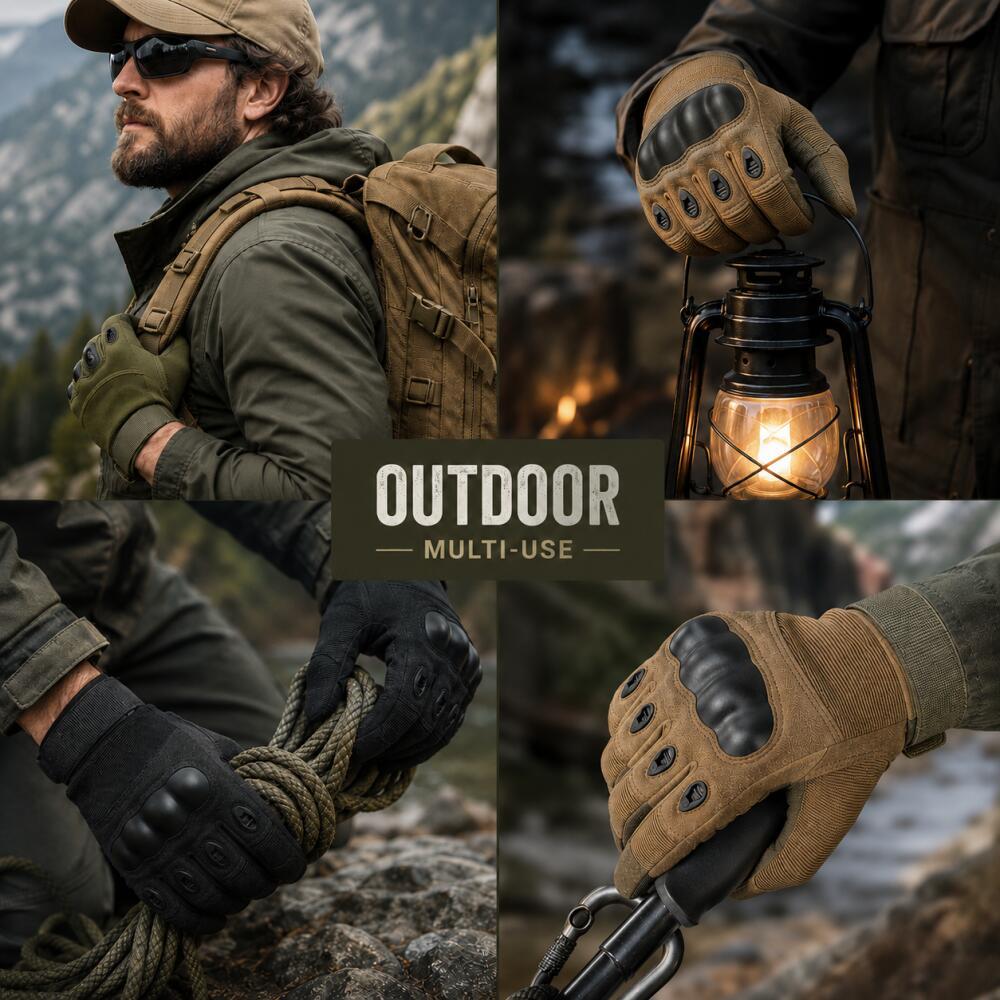 Work Glove Impact - 耐衝撃トレーニングタクティカルグローブ、耐摩耗性滑り止め通気性グローブ、調節可能なリストストラップ付き