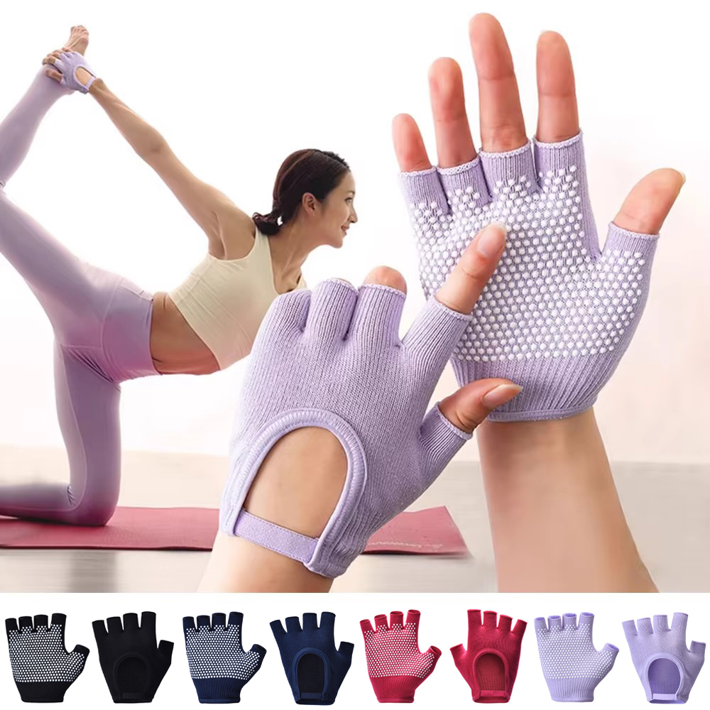Workout Glove Gym - 通気性サイクリンググローブ女性フィットネスグローブジム重量挙げヨガボディービルトレーニングノンスリップスポーツハーフフィンガーグローブ