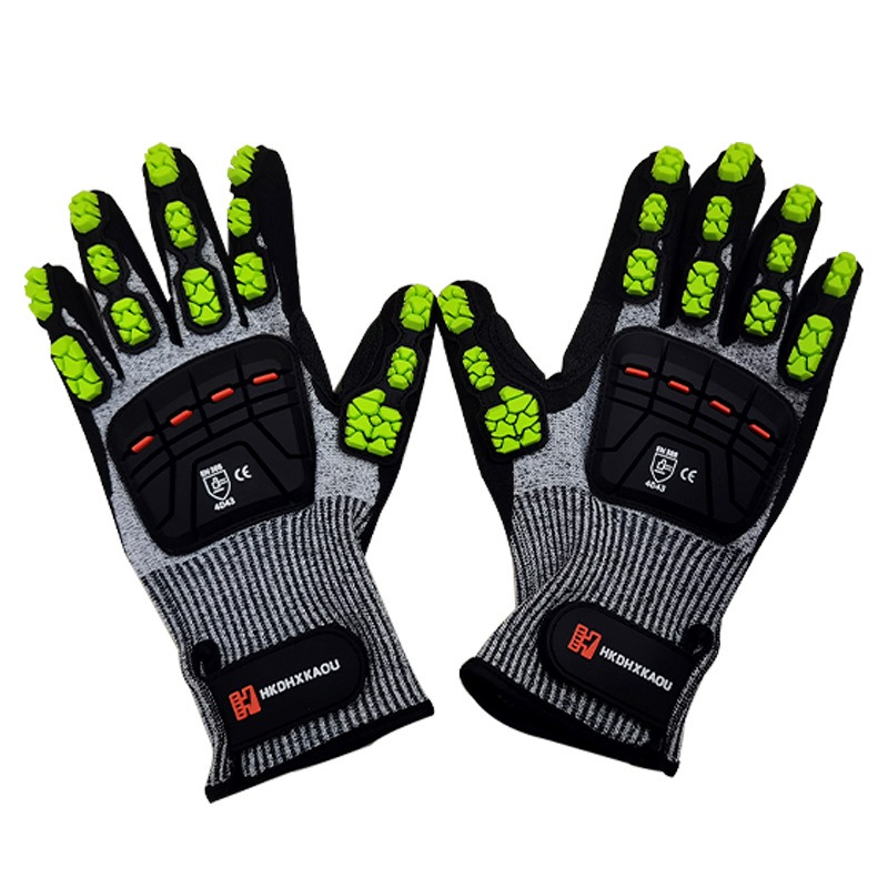 Work Glove Impact - 新しい TPR 機械的耐衝撃手袋 CE 認定レベル 5