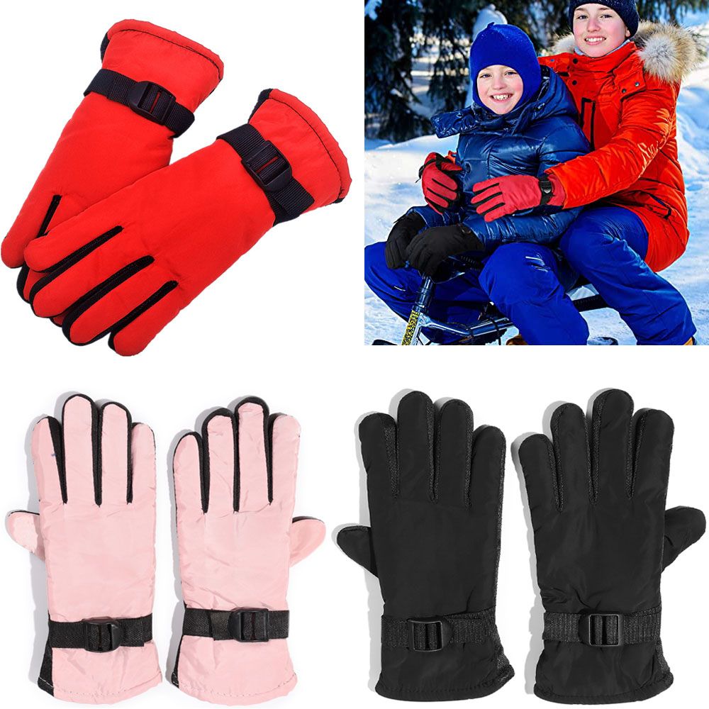 Ski Glove Waterproof - 新しい子供大人の冬の雪暖かい手袋少年少女スキースノーボード防風防水厚みを保つ冬必須