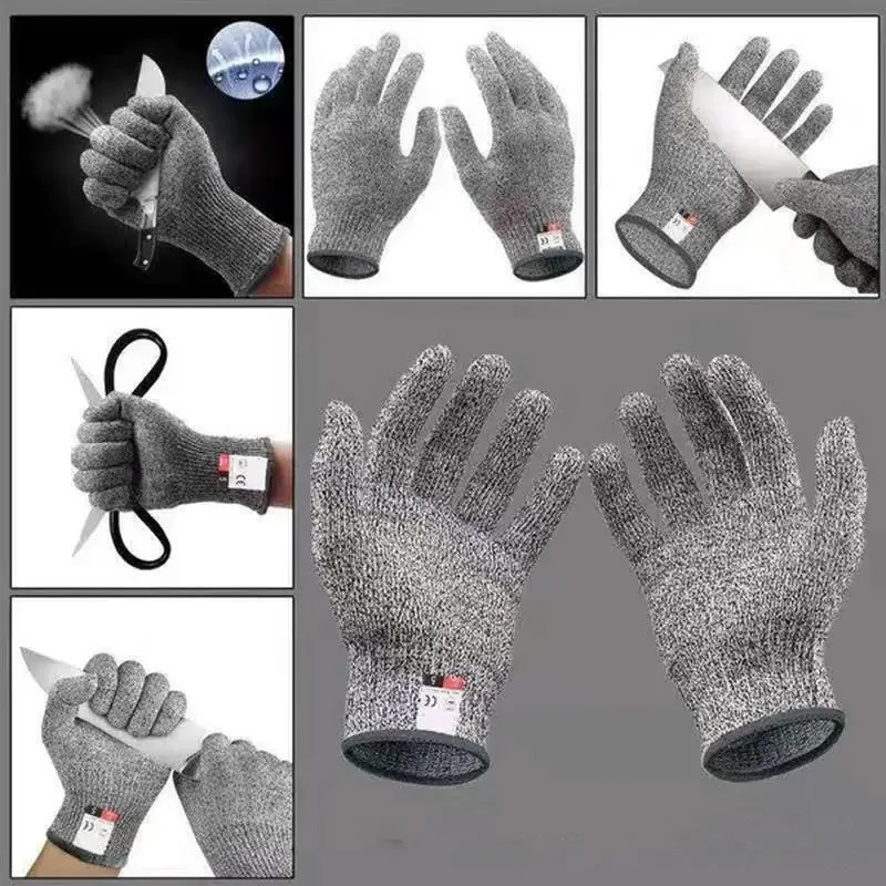 Cut Resistant Glove - レベル5耐切創・耐刺突ワイヤーメタルグローブ キッチン、肉屋、牡蠣の殻むき、魚、園芸用安全手袋