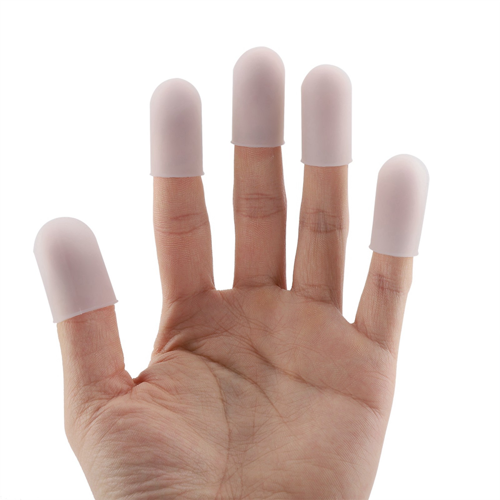 Oven Mitt Silicone - 熱調理用シリコンフィンガープロテクター、指先グローブ、親指スリーブカバー、ベーキング、バーベキュー、キッチンツール、5個