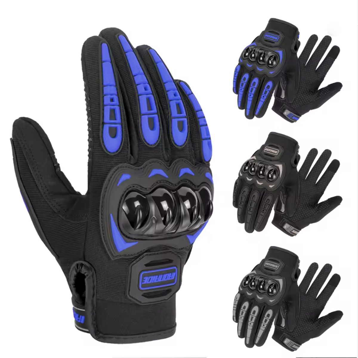 Motorcycle Glove Knuckle - 男性用オートバイグローブ タッチスクリーン対応 ハードナックル保護 通気性 オールシーズン モトクロス用