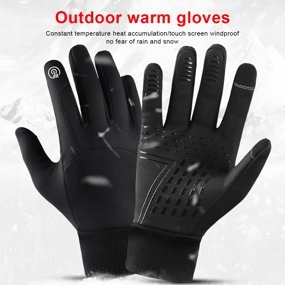 Ski Glove Waterproof - 男性と女性のためのサーマルフリースグローブ、タッチスクリーン、防水、防風、暖かい、アウトドアスポーツ、ランニング、スキー、秋、冬