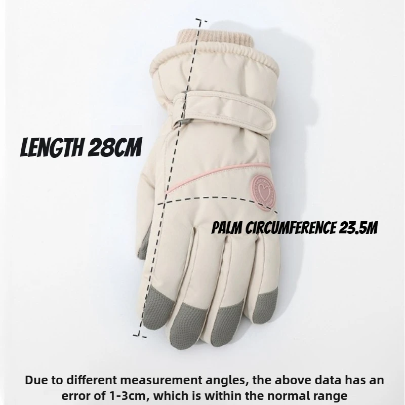 Winter Glove Insulated - フリース裏地付き冬用スキーグローブ 厚手の断熱グローブ 防風タッチスクリーン対応アウトドアサイクリンググローブ