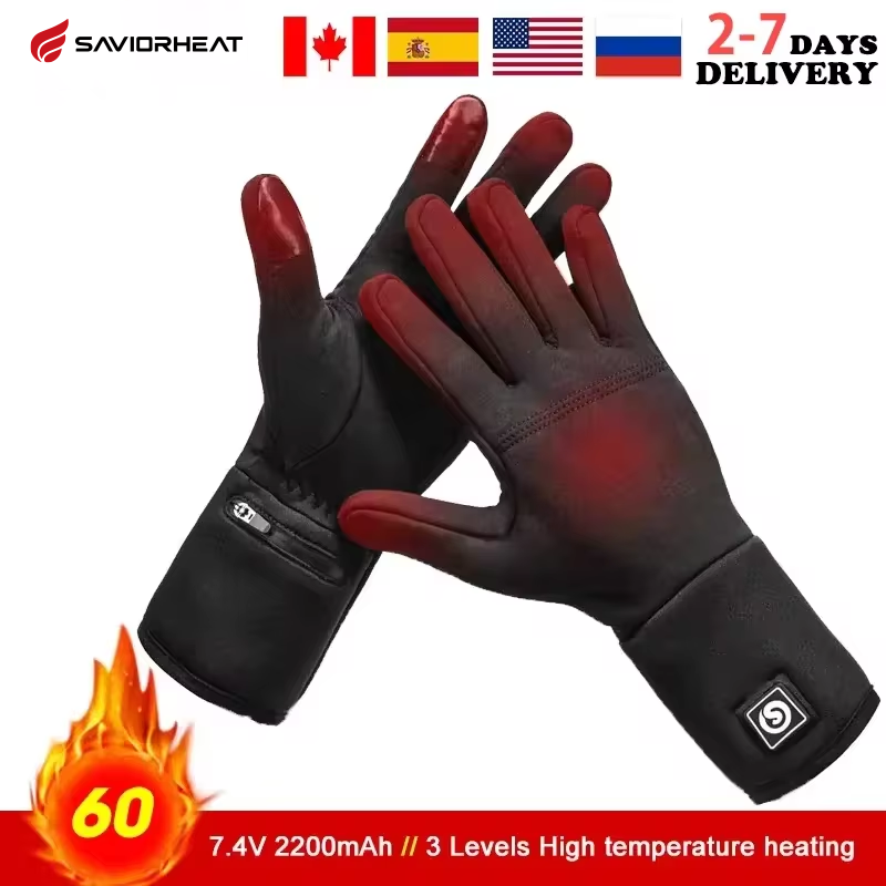 Heat Resistant Glove - 充電式電気ライナー加熱手袋冬暖かいタッチスキー手袋アウトドアスポーツ乗馬スキー釣り狩猟