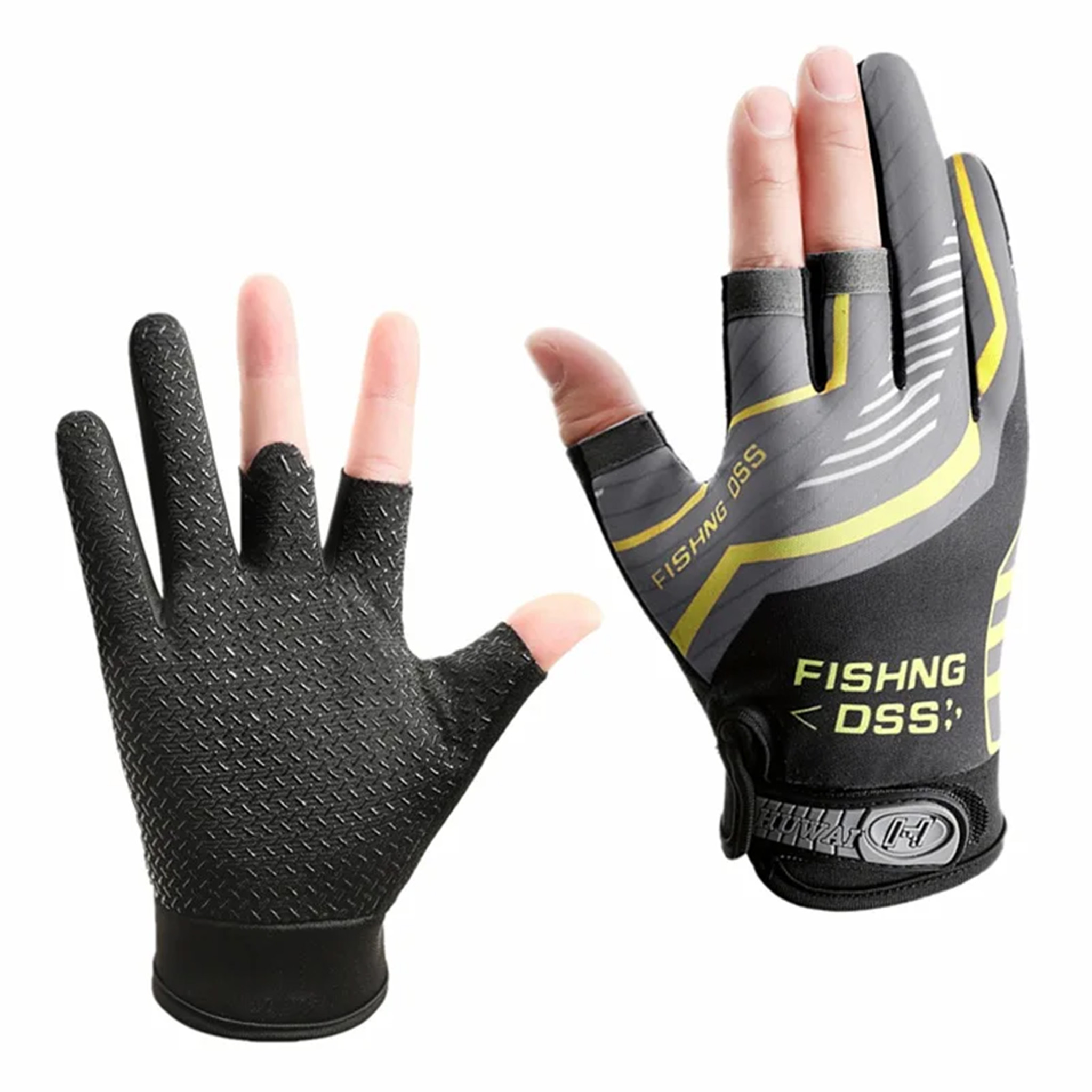 Cut Resistant Glove - 1 ペア Luya 釣り手袋日焼け止め防風通気性耐切創性アンチスリップ 3 本指スポーツ釣り用品