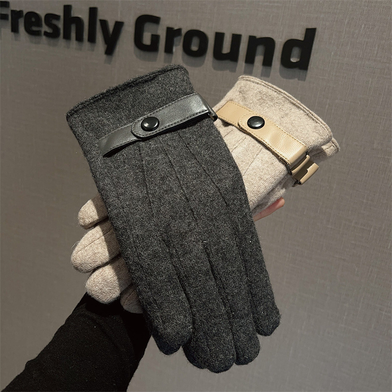 手袋 メンズ ウールフリース裏地付き タッチスクリーン 冬  - Wool Glove Lined のレビューと価格