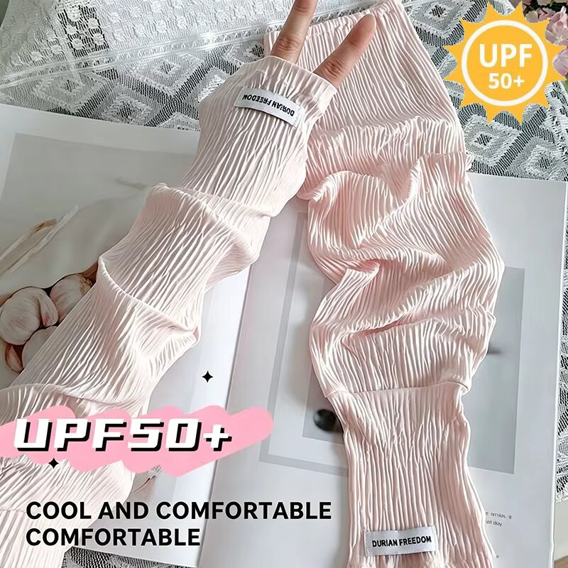 夏用ルーズアイスシルクUVカットスリーブ、フィンガーレスグロ - Fingerless Glove Knit のレビューと価格