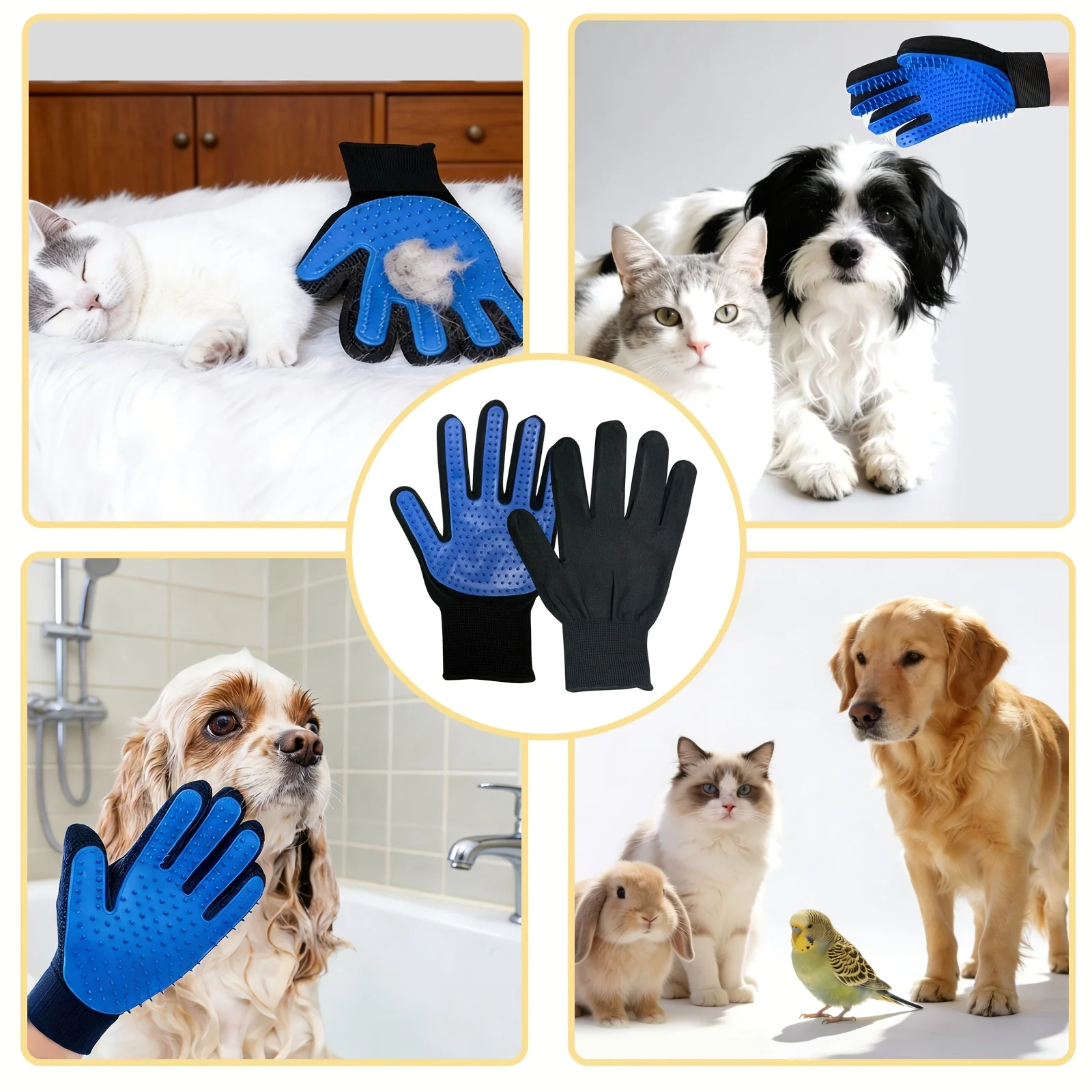 ペット用手袋 猫用グルーミンググローブ 猫毛用 猫用くし バ - Rubber Glove Cleaning のレビューと価格