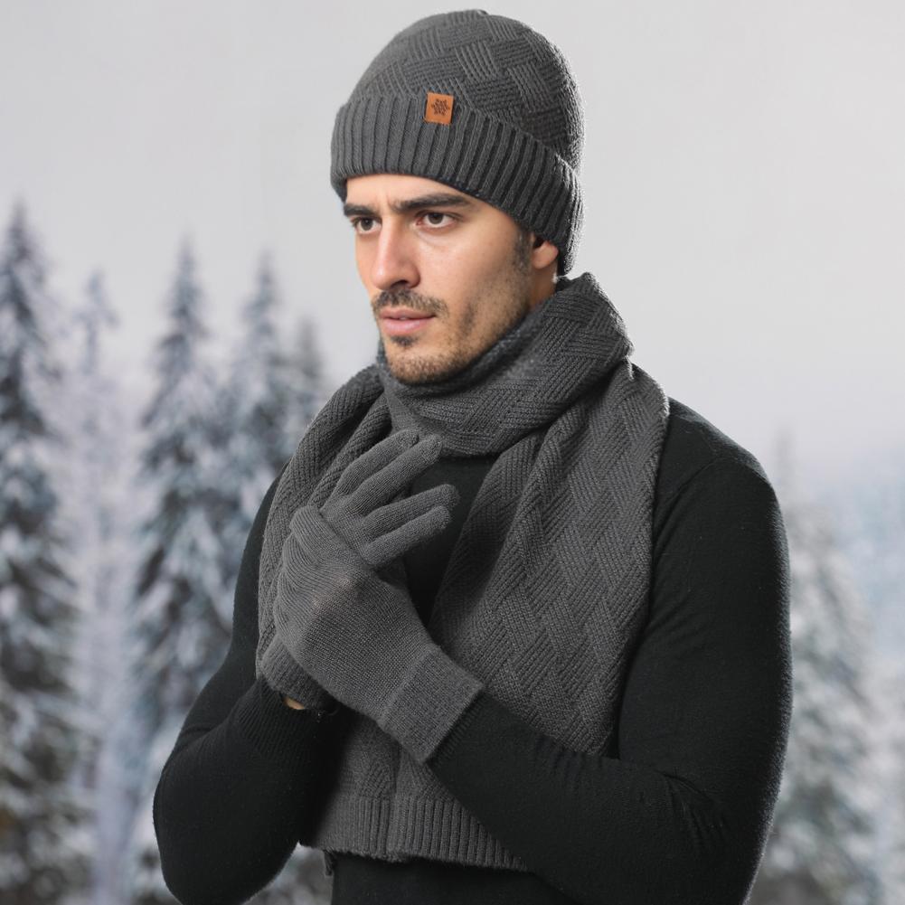 通気性のあるアクリル素材セットメンズ冬用帽子スカーフ手袋セッ - Winter Glove Insulated のレビューと価格
