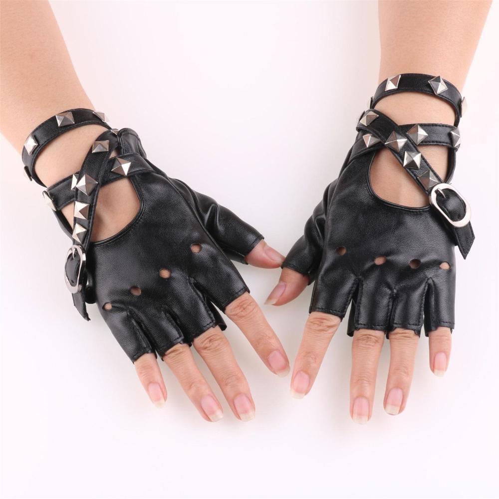 ユニセックスフィンガーレス運転PUレザーグローブ、モーター、 - Leather Driving Glove のレビューと価格
