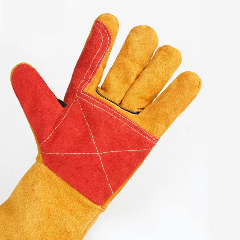 長袖革溶接手袋、耐熱性、ストーブファイアグローブ、庭用の耐パ - Heat Resistant Glove のレビューと価格