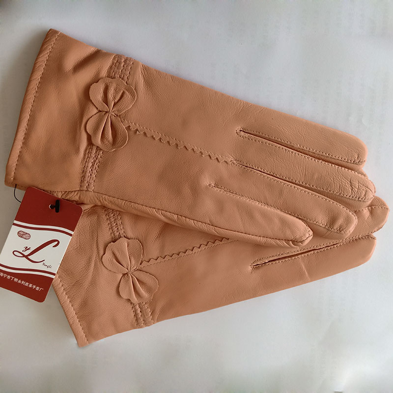 女性本革冬暖かい手袋レディース本物の羊革手袋女の子運転ファッ - Wool Glove Lined のレビューと価格