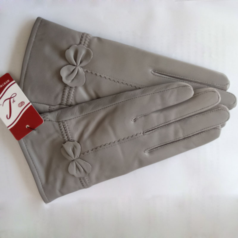 女性本革冬暖かい手袋レディース本物の羊革手袋女の子運転ファッ - Wool Glove Lined のレビューと価格