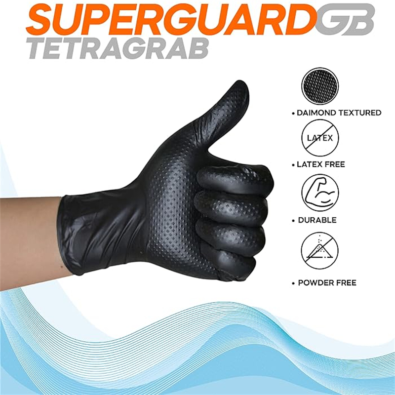男性用使い捨てニトリル手袋,ラテックスフリー,頑丈,ダイヤモ - Nitrile Mechanic Glove のレビューと価格