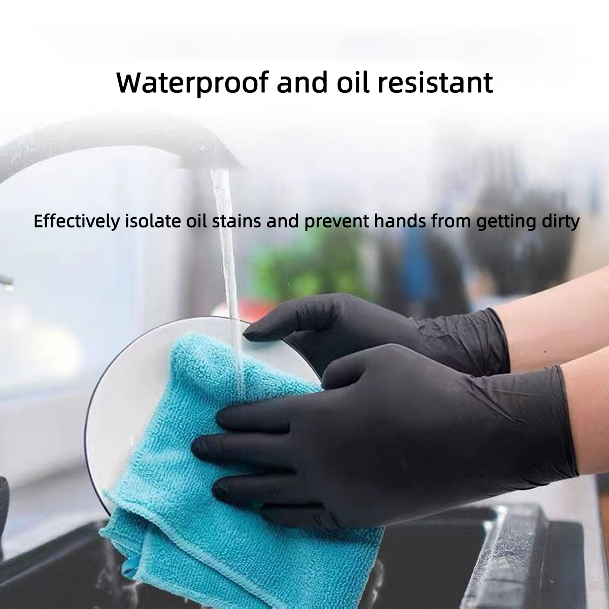 20/50/100 個黒ビニール手袋食品グレード手袋使い捨て - Rubber Glove Cleaning のレビューと価格