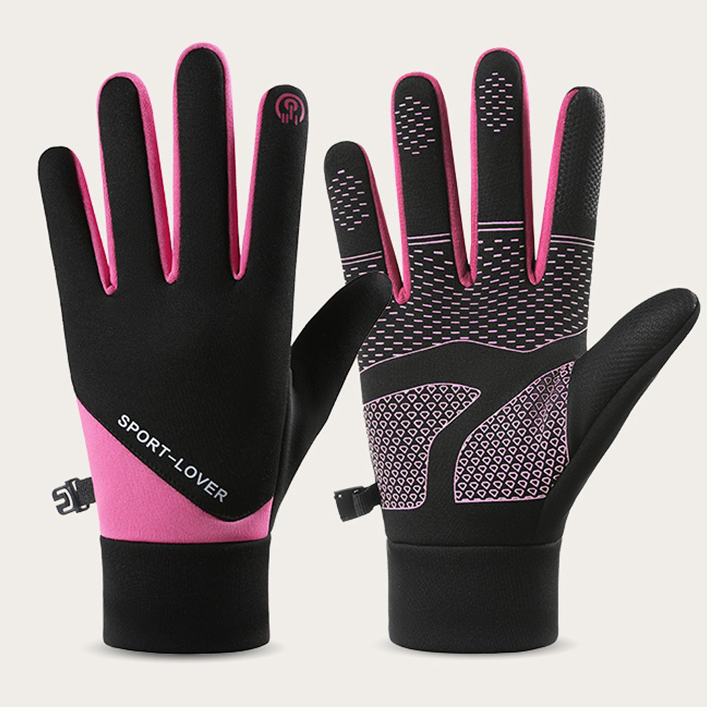 女性の冬防水サイクリングフルフィンガー手袋屋外スポーツランニ - Ski Glove Waterproof のレビューと価格