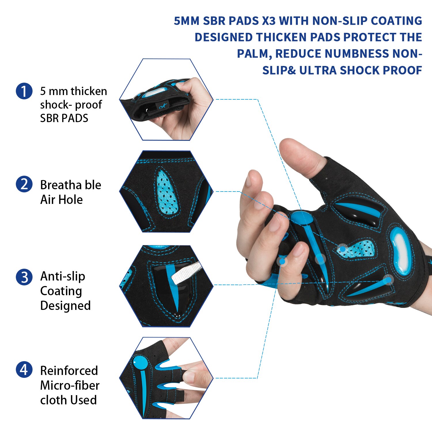Moreokサイクリング用手袋,通気性のある自転車用手袋,5 - Cycling Glove Padded のレビューと価格