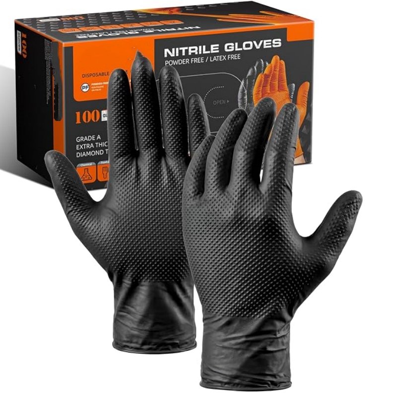 8ミルヘビーデューティー工業用オレンジ使い捨てニトリルグロー - Rubber Glove Cleaning のレビューと価格