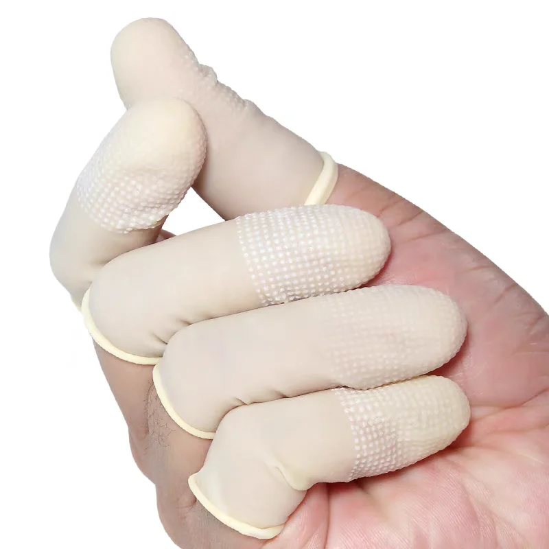 50-200pc ノンスリップ指カバー使い捨てつや消し指スリ - Rubber Glove Cleaning のレビューと価格