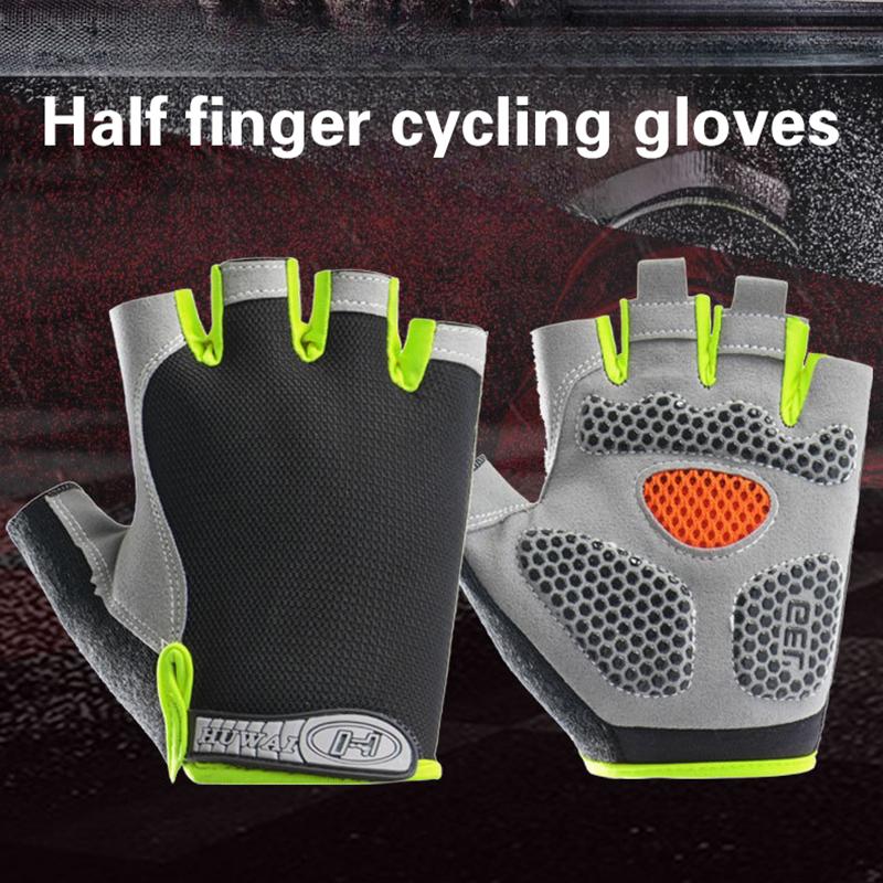 ホットハーフフィンガーサイクリンググローブ男性女性アンチスリ - Cycling Glove Padded のレビューと価格