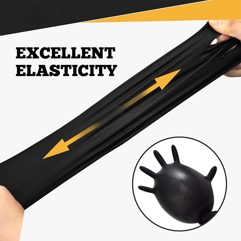2-100個 8ミルの頑丈な工業用黒ニトリル手袋、隆起したダ - Nitrile Mechanic Glove のレビューと価格