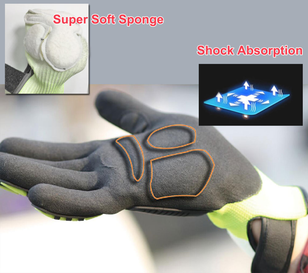 衝撃吸収用安全手袋,衝撃吸収,振動,耐切断性 - Work Glove Impact のレビューと価格
