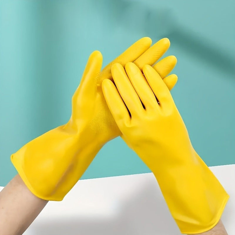 1 ペア (2 個) ゴム手袋食器洗い防水肥厚牛肉ゴムラテッ - Dish Glove Rubber のレビューと価格