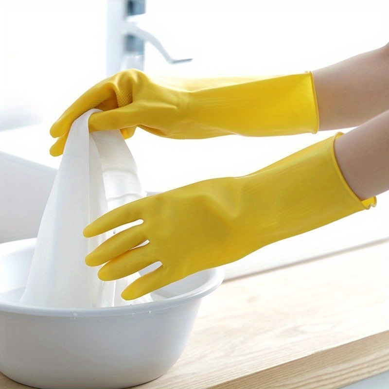 1 ペア (2 個) ゴム手袋食器洗い防水肥厚牛肉ゴムラテッ - Dish Glove Rubber のレビューと価格