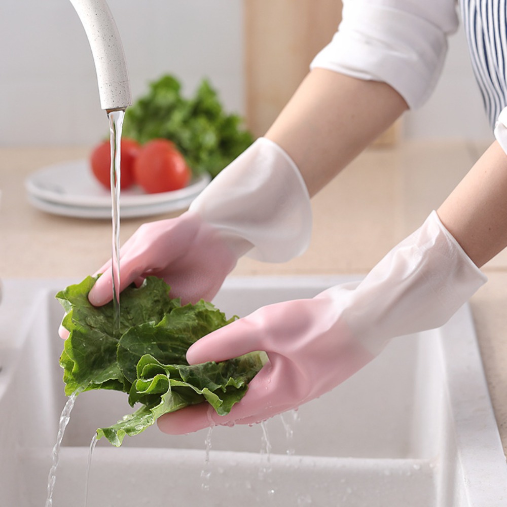 耐久性のある厚手のラテックス製クリーニンググローブ、防水・耐 - Rubber Glove Cleaning のレビューと価格
