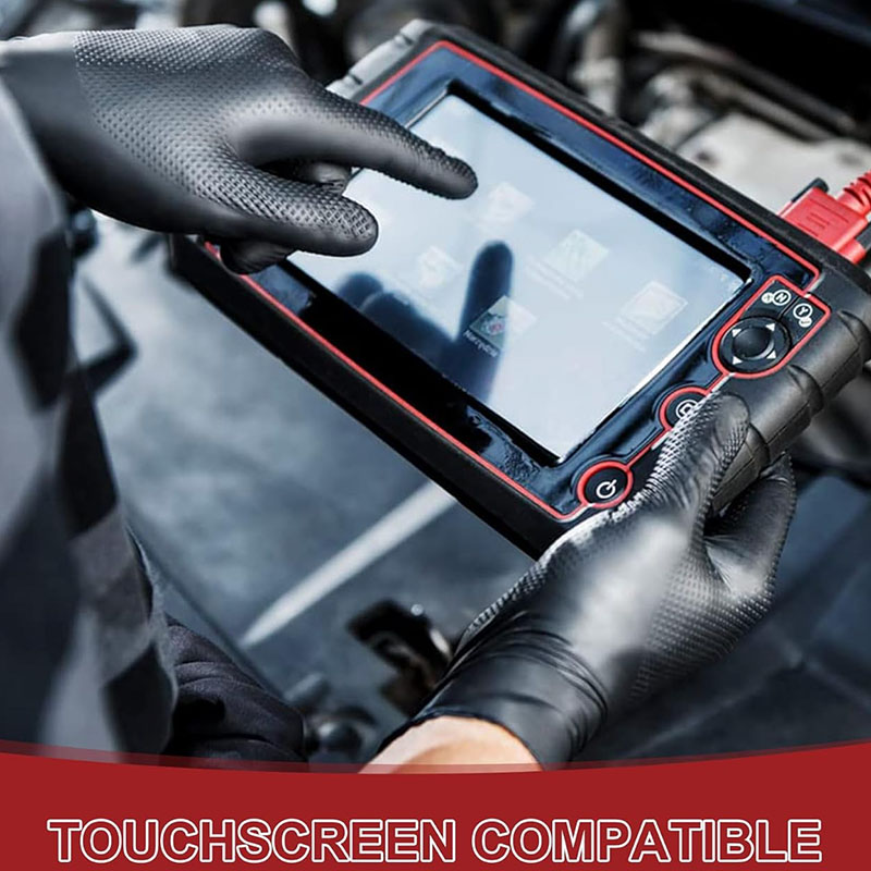 極厚8ミル、高耐久使い捨てニトリル手袋、ダイヤモンドテクスチ - Nitrile Mechanic Glove のレビューと価格