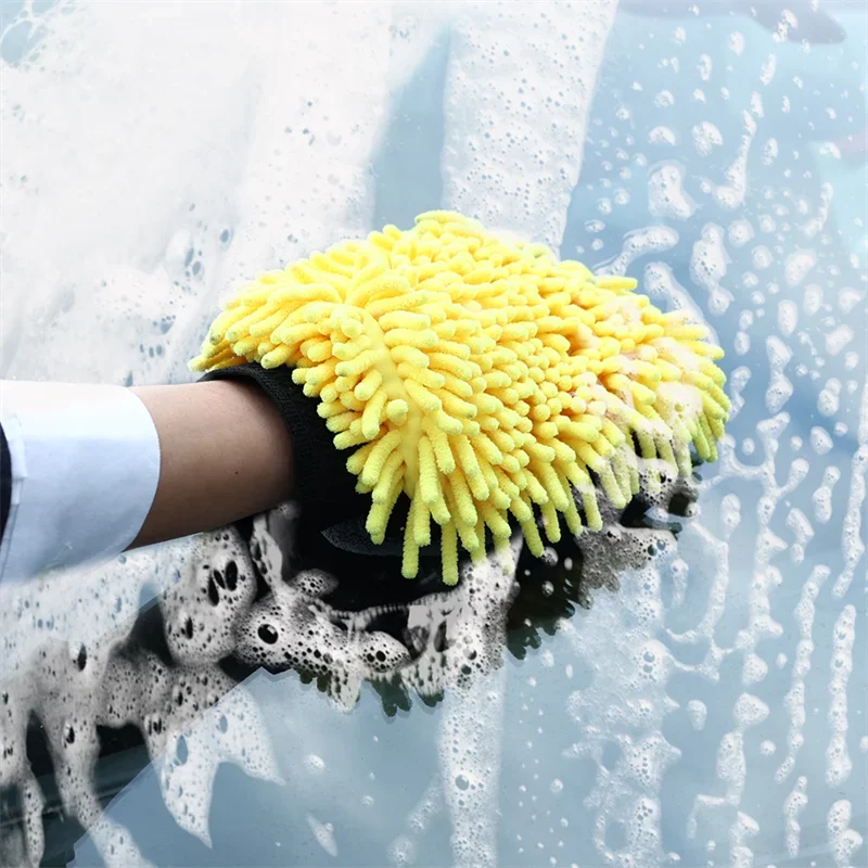1/5 個洗車手袋防水マイクロファイバーシェニール手袋車のク - Gardening Glove Waterproof のレビューと価格
