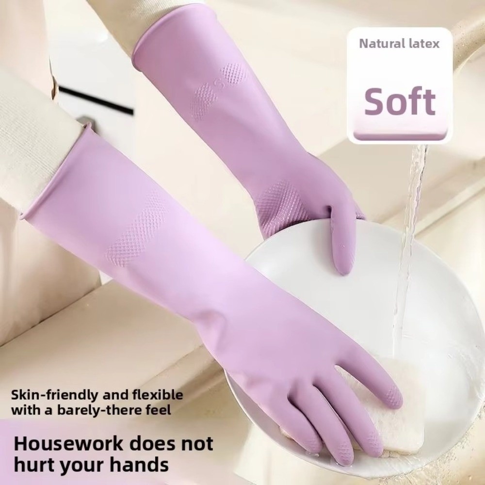 綿ライナー付きラテックス食器洗い用手袋 再利用可能なゴム手袋 - Dish Glove Rubber のレビューと価格