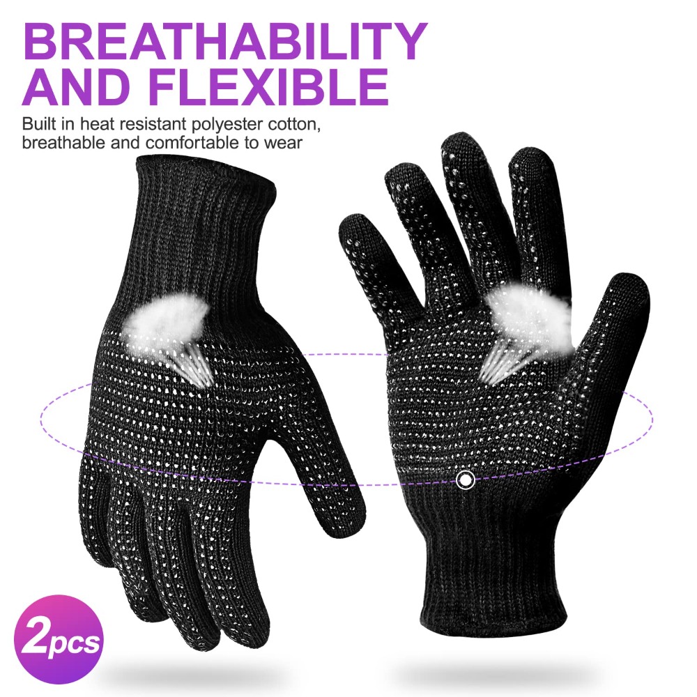 シリコンバンプ付き耐熱手袋、ヘアスタイリング用プロ用耐熱手袋 - Heat Resistant Glove のレビューと価格