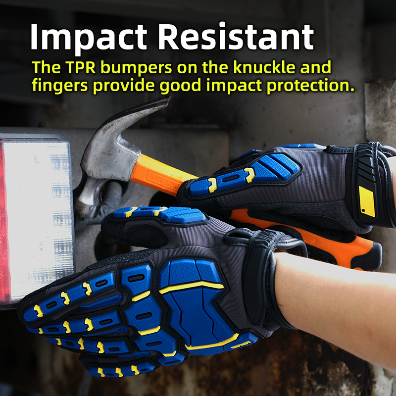 TPR耐衝撃作業用手袋、滑り止めマイクロファイバーレザー製メ - Work Glove Impact のレビューと価格