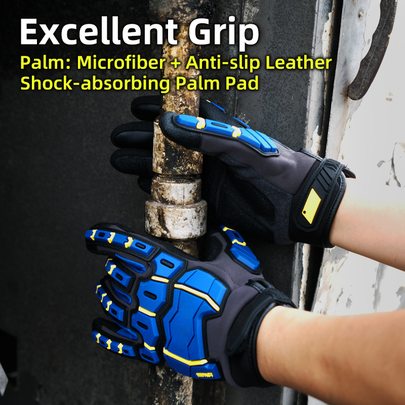 TPR耐衝撃作業用手袋、滑り止めマイクロファイバーレザー製メ - Work Glove Impact のレビューと価格